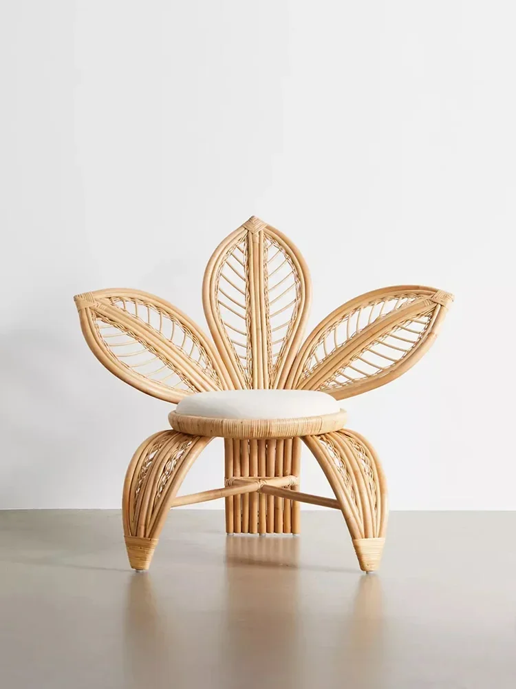 

Rattan Flower Chair B & B Creative Chair Ins Rattan Chair Armchair