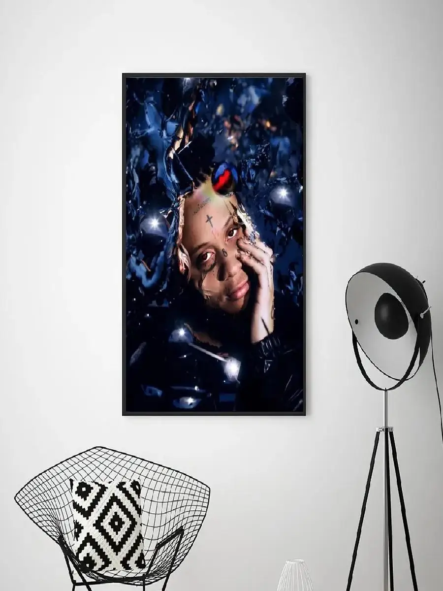 Trippie Redd Canvas Art Print  Modern Rapper Wall Decor for Living Room Home Decoration  Small Size Poster