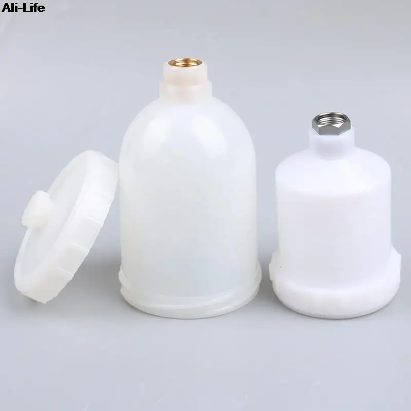 125/250/600ml Plastic Spray Paint Pot Sprayer Cup Air Gravity Feed Fastmover Thread Connector For Spray Gun Tool