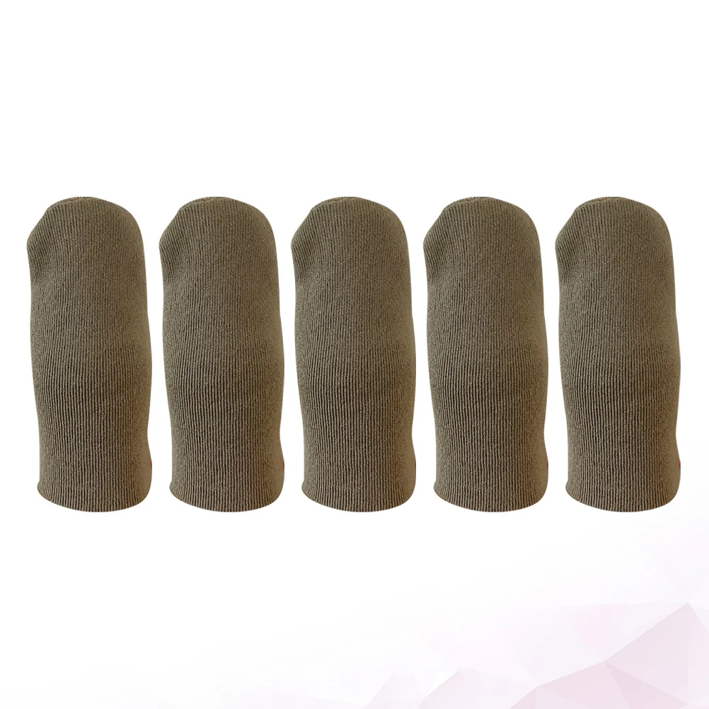 

5pcs Anti-Sweat Finger Sleeves Ultra-Thin Screen Touch Protector Silver Fiber Anti-Slip Thumb Cover For Phone Game Gaming