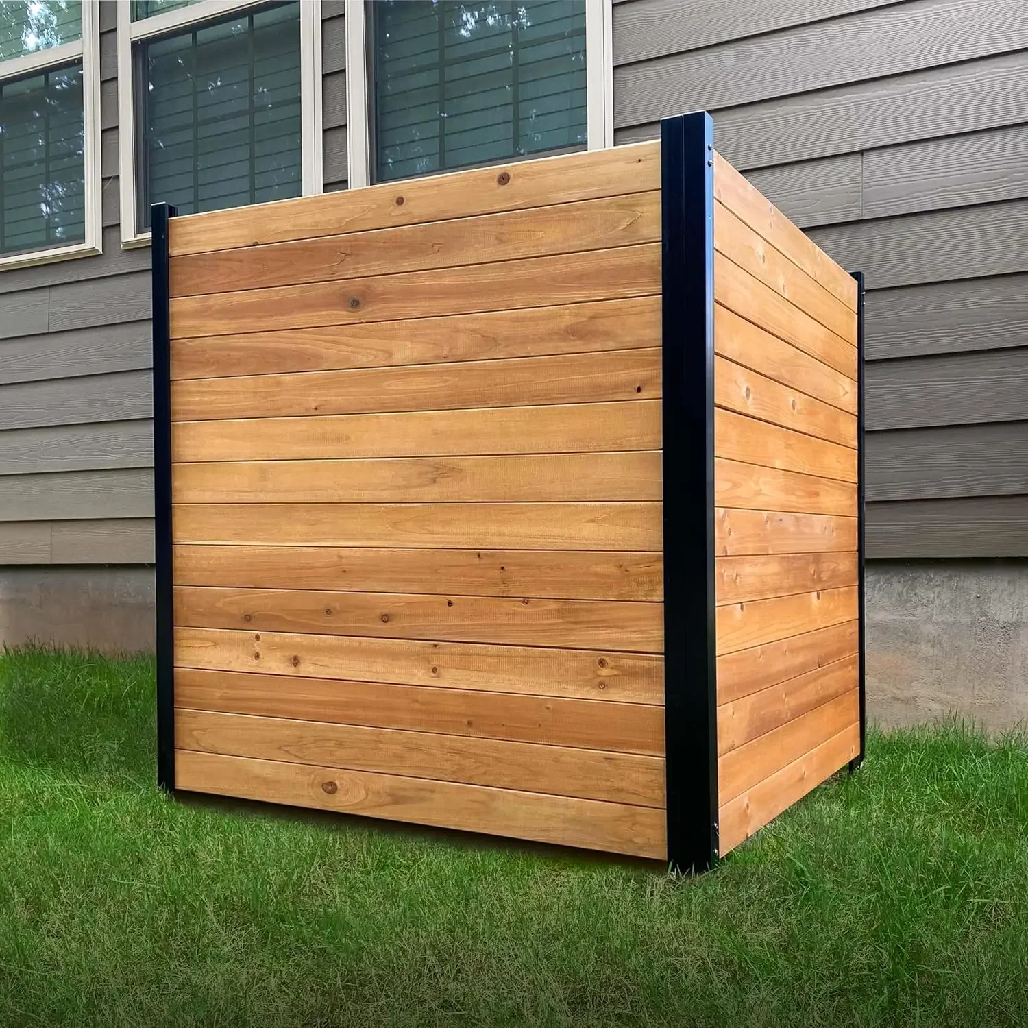 42in H x 38in W (2 Panels) No Dig Enclo Richmond Cedar Wood Privacy Screen, Ideal Outdoor Privacy Wall, Pool Equipment Enclosure