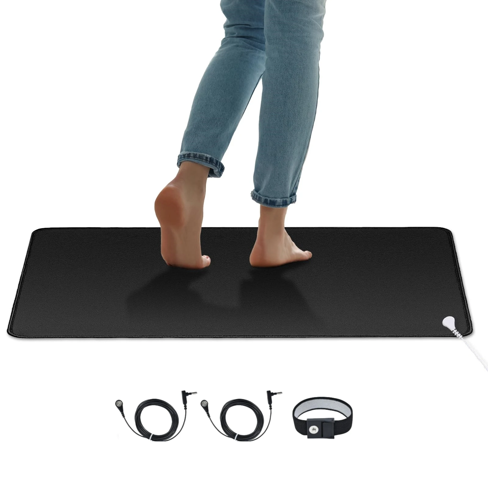 

Amradield Grounding Mat (24 x 35in) - Earth Energy Conductive Pad for Deep Sleep, Joint Pain Relief & Cellular Recovery
