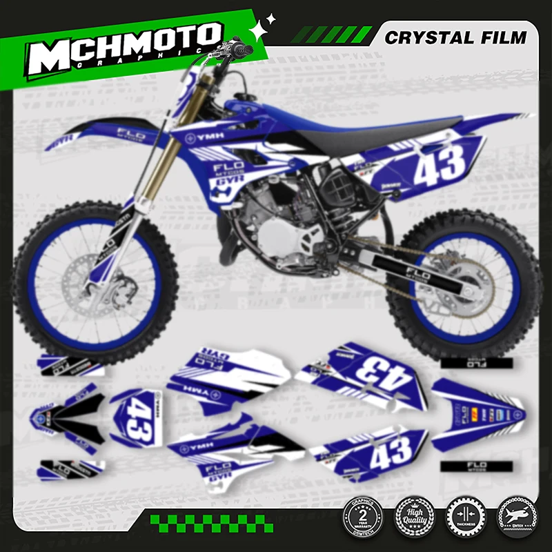 

MCHMFG Custom Team мотоциклетная графика фоновая наклейка комплект наклеек для YAMAHA YZ85 2015 2016 2017 2018 2019 2020 2021