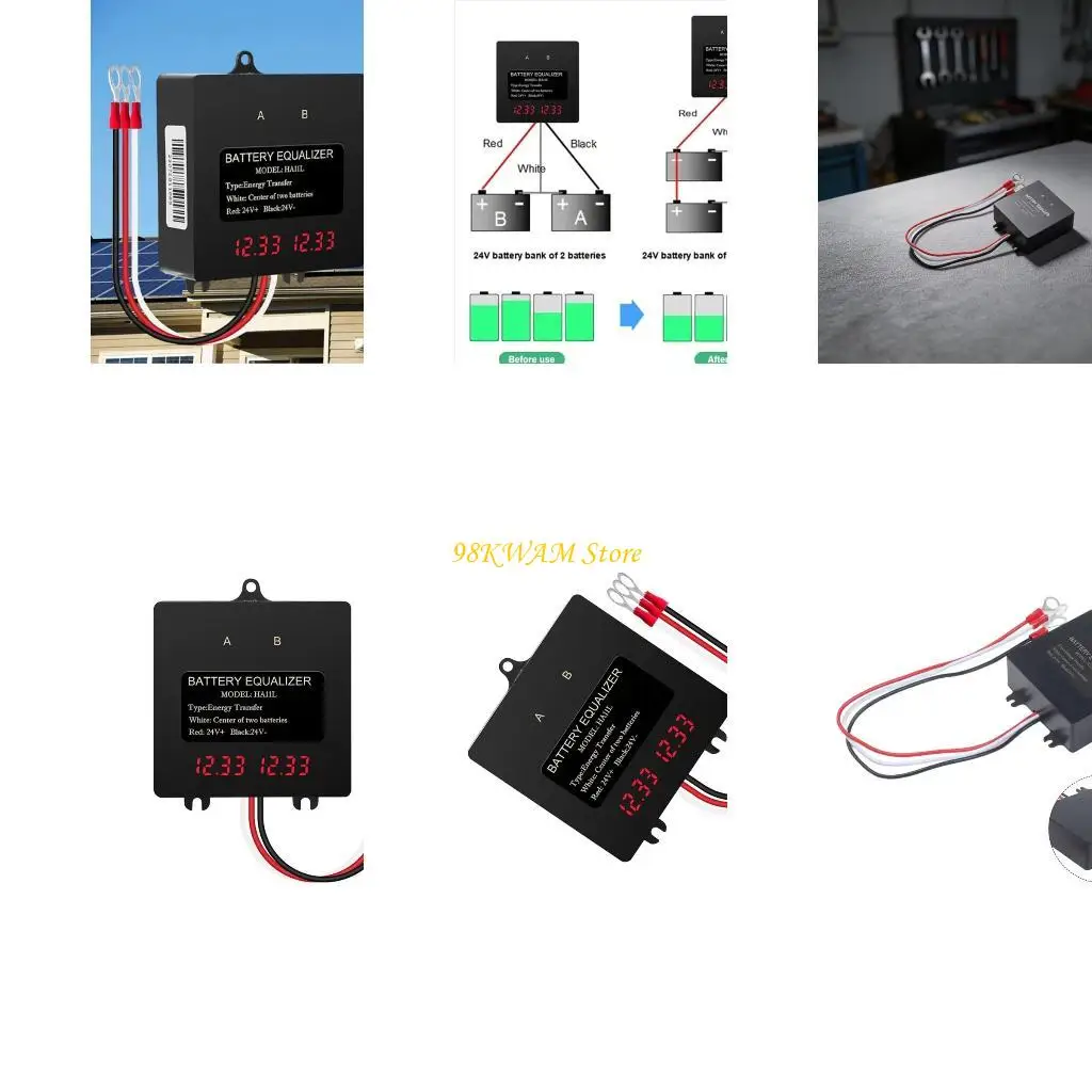 Battery Care Unit for Two 12V Batteries in 24V Series Daily Use 68UF