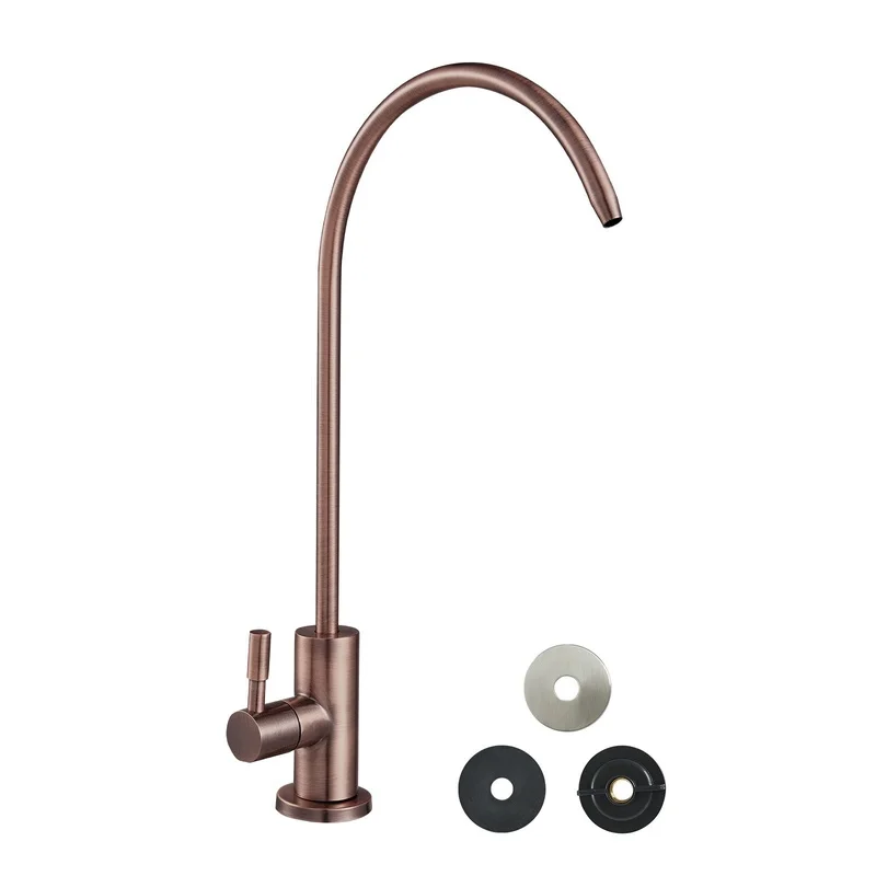 

Lead-Free Stainless Steel Kitchen Faucet with Solid Brass Valve, Anti-Rust Design for Bar Counter, Cafe – Antique Bronze