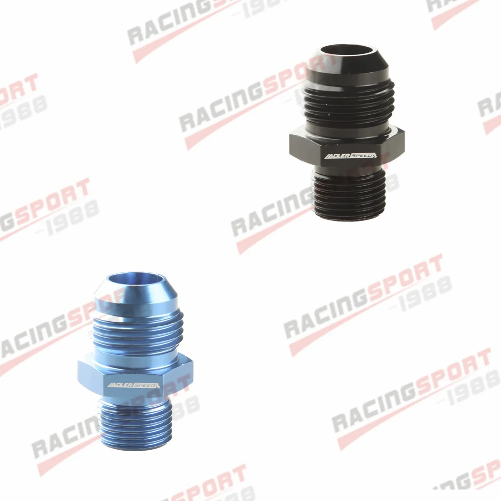 

Blue/Black Aluminum Alloy Straight Fitting AN10 10AN Male Flare To M20x1.5 Metric