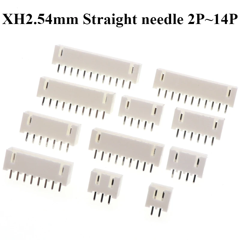 500Pcs/lot XH2.54mm Straight Needle Curved Needle Pitch 2.54mm 2P/3P/4P/5P/6P/7P/8P/9P/10P/12P/14P Socket Connector