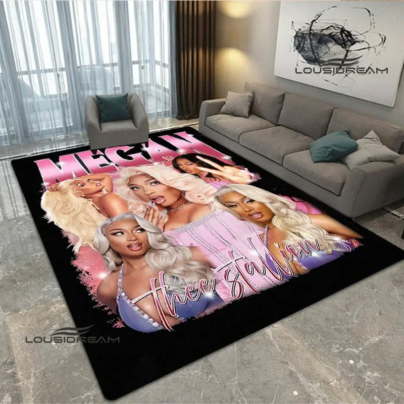 Rapper Megan Thee Stallion Printed carpet non-slip carpet Yoga mat area carpets outdoor carpets Photography Props Birthday Gift