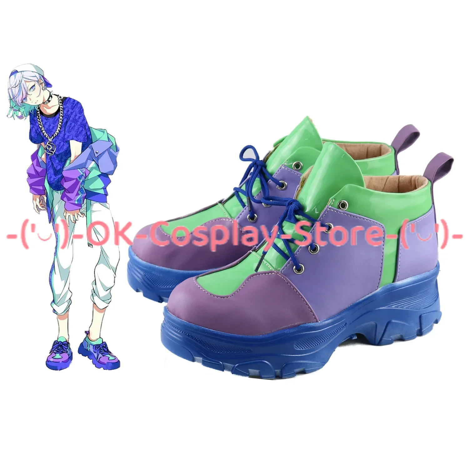 KAMI OKE-Chaussures de Cosplay du Jeu Paradox Live Y1,500, Bottes de Carnaval d'Halloween, Accessoire sur Mesure