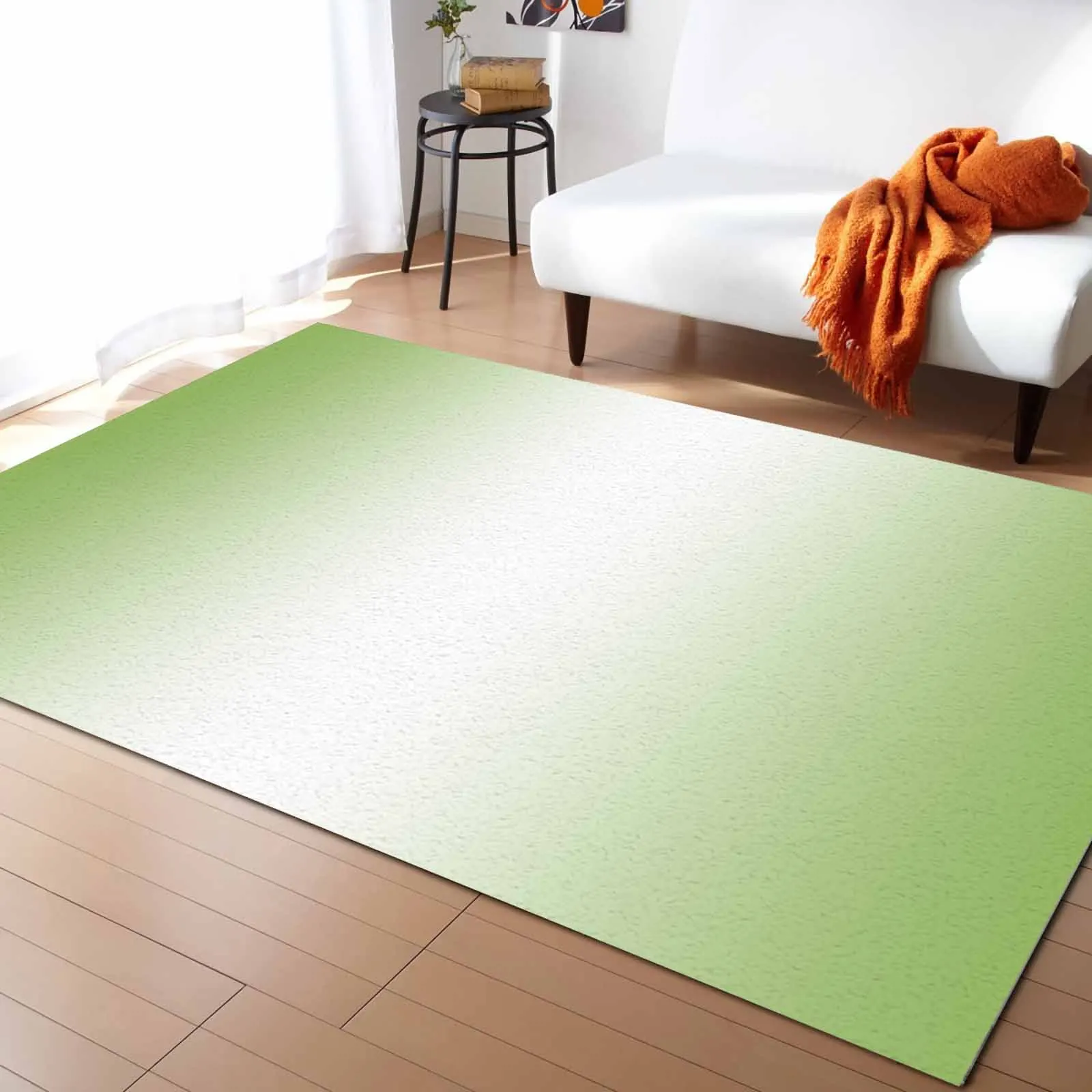 Bright Green And White Gradient Carpet For Home Living Room Bedroom Bedside Decor Large Area Rug Teen Room Decor Carpet