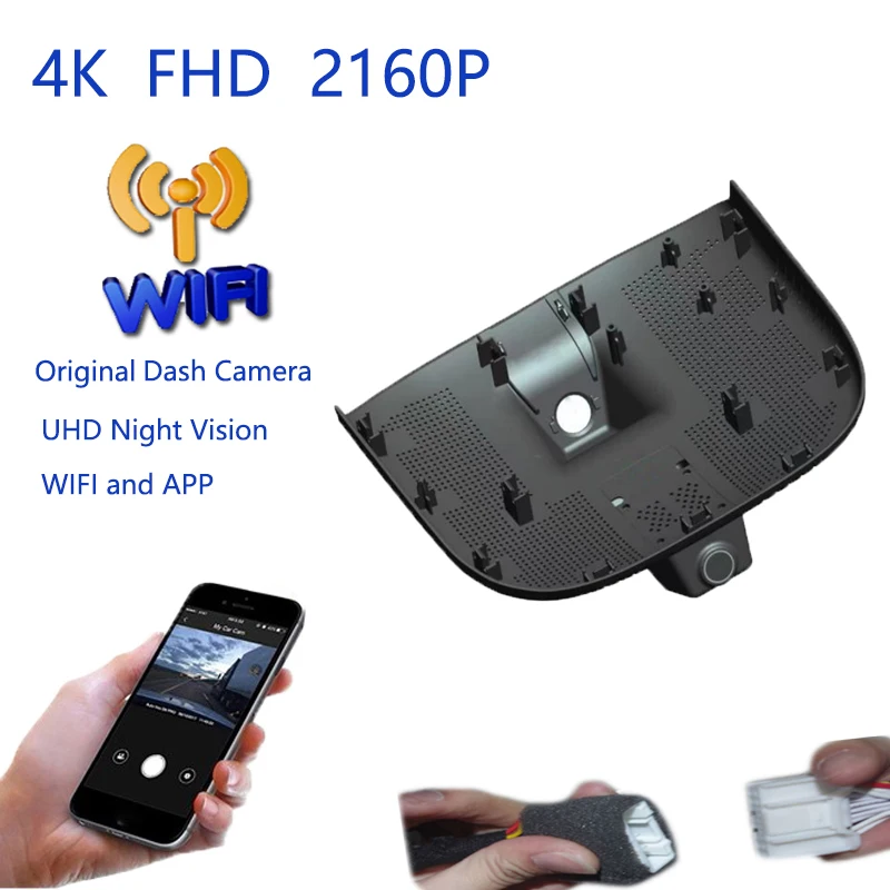 

4K Plug And Play Car Video Recorder Wifi DVR Dash Camera For Trumpchi M8 2024 AION RT 2025 Dashcam Night Vision