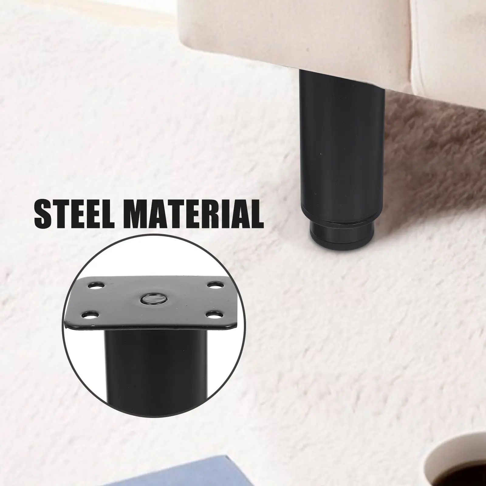 4Pcs Adjustable Furniture Legs Durable Sofa Table Cabinet Bed Dresser Replacement Feet Strong Support Heavy Duty Short Legs