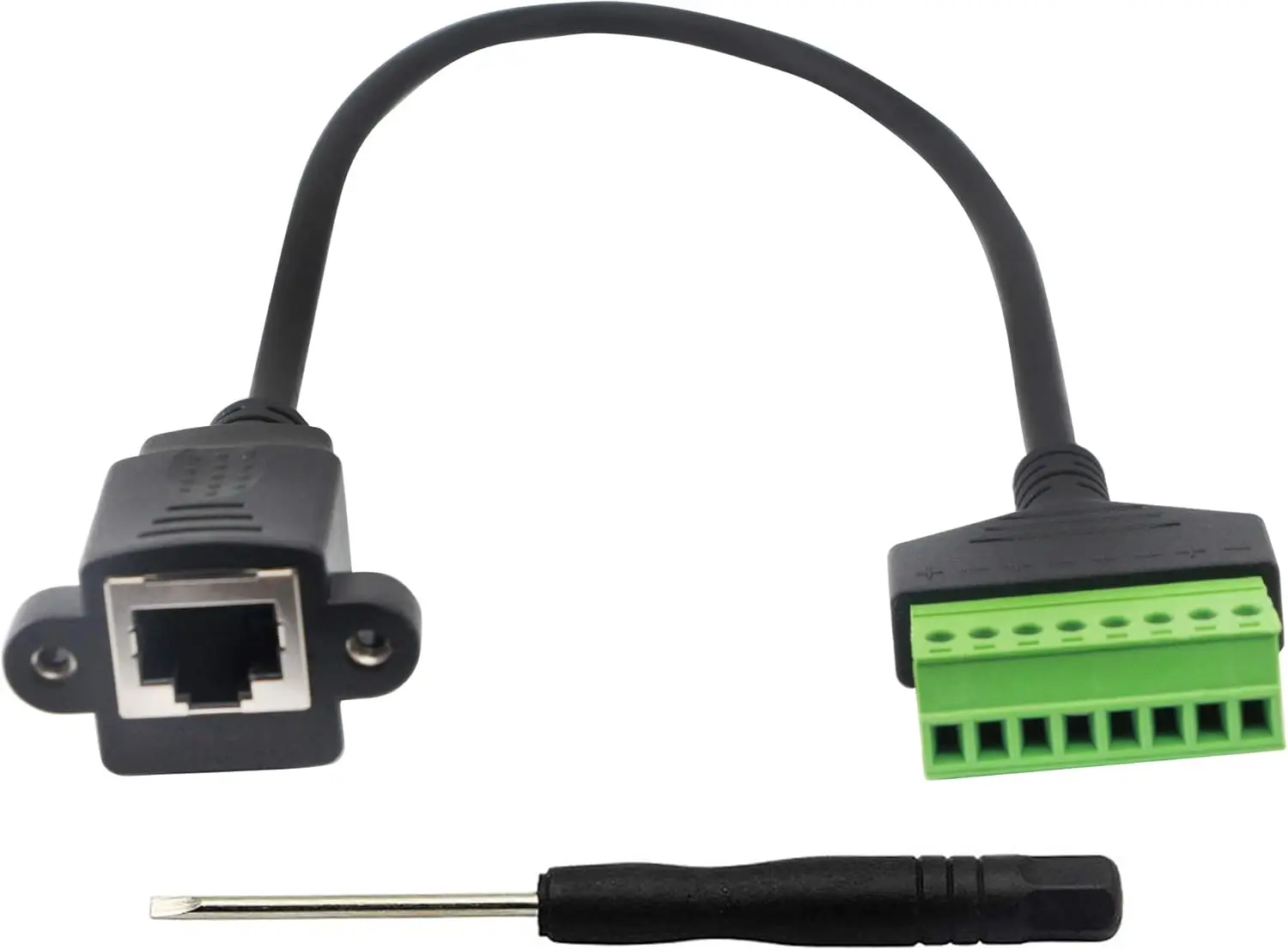 

RJ45 to Screw Terminal Block 8P Connector Ethernet Rj45 Male Female To 8 Pin Screw Terminal Network Adapter Cable For CCTV DVR