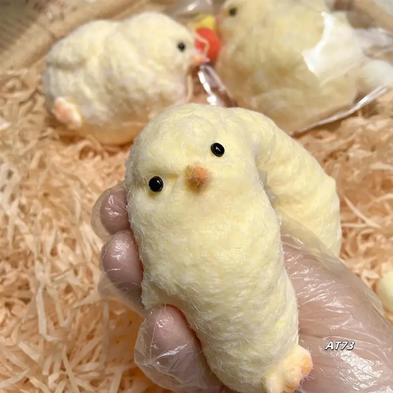 Keai Buatan Tangan Menggaruk Dan Menggosok Hadiah Ayam Silikon Ayam Kuning Kecil