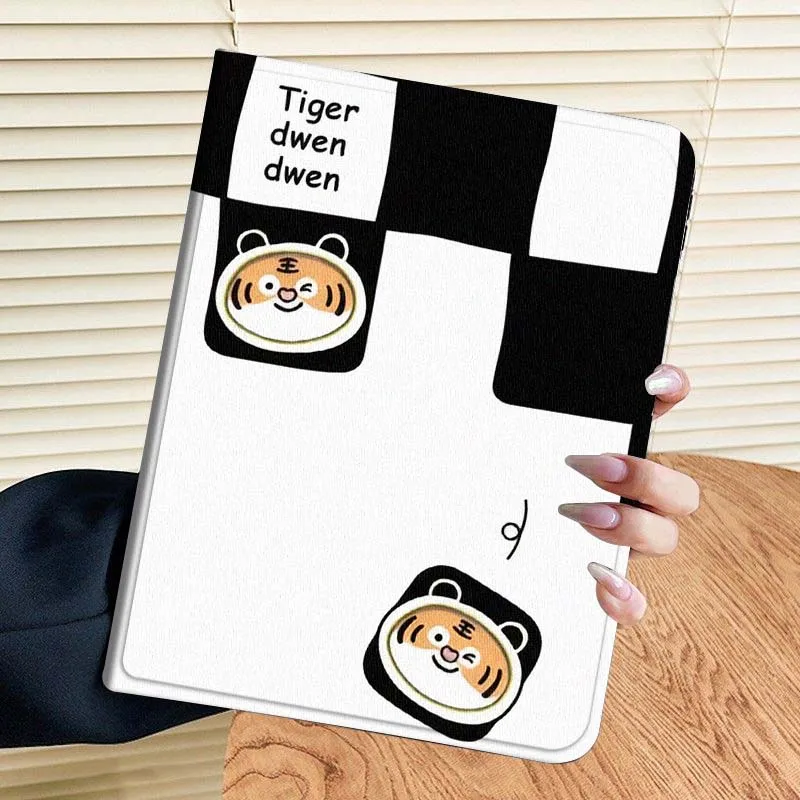 أسود أبيض النمر نمط لباد برو 10th 11th 5th 6th 7 8 9 2 gen 11 13 M4 M5 10.2 9.7 12.9 10.5 10.9 بوصة اللوحي