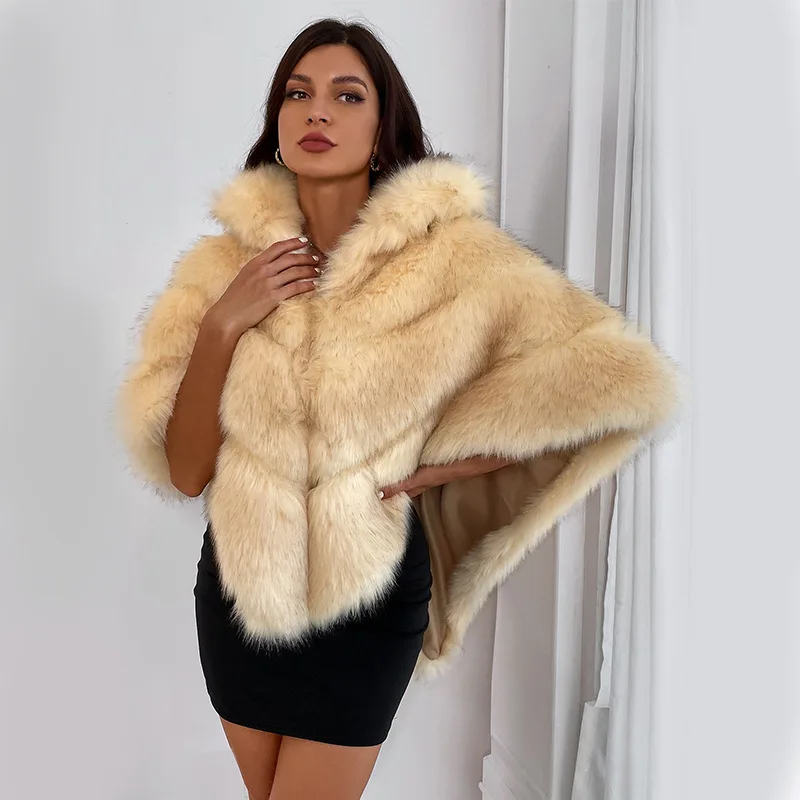 Popular Fur Coat 2022 Factory Direct Hair New Cross-border Long Imitation Fur Coat Women