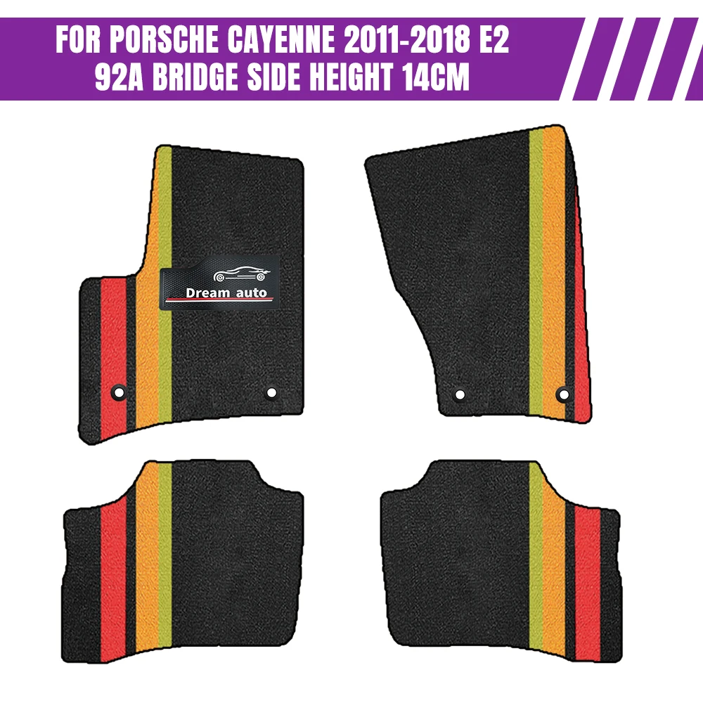 Alfombrillas de Coche personalizadas para Porsche cayenne 2011-2018 E2 92A puente altura lateral 14cm alfombras impermeables accesorios de Coche