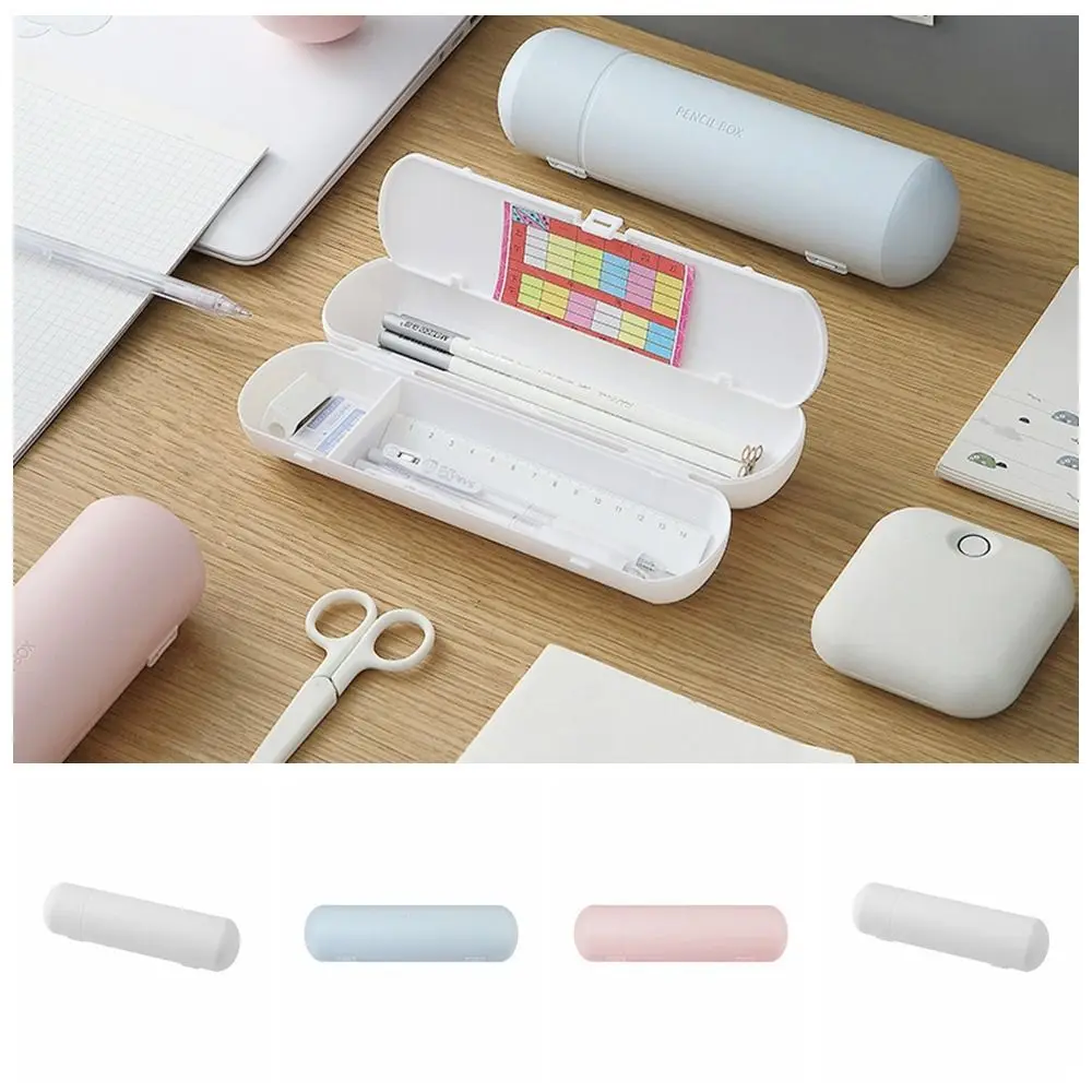 

Durable Mini Pencil Case Cute Round Pen Box Waterproof Portable Stationery Storage Bag School Supplies