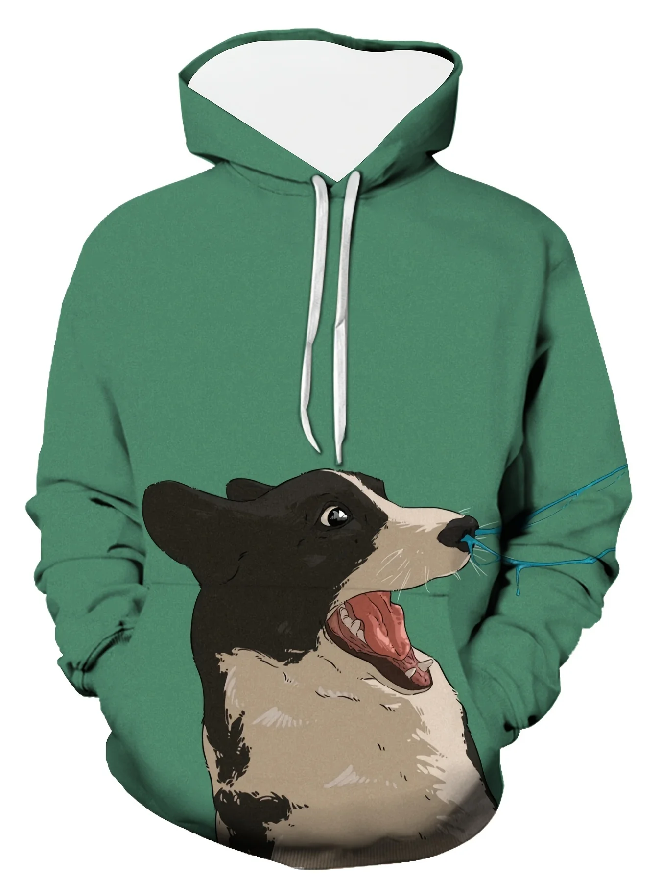 

New men's digital 3D full-body printed long-sleeved hoodie, street cool, trendy and comfortable kangaroo hoodie