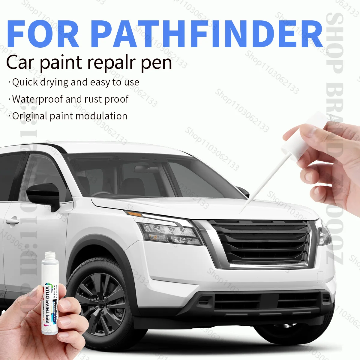 Car Paint Repair Pen Paint Scratch Repair Accessories Gray KBY Silver K23 White QABBlue RCJ For 1985-2025 Nissan Pathfinder