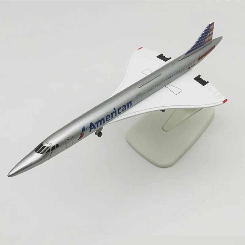 20CM American Concorde Aircraft With Stand Simulation Alloy Finished Souvenir Hobby Collection Toy Decoration Gift