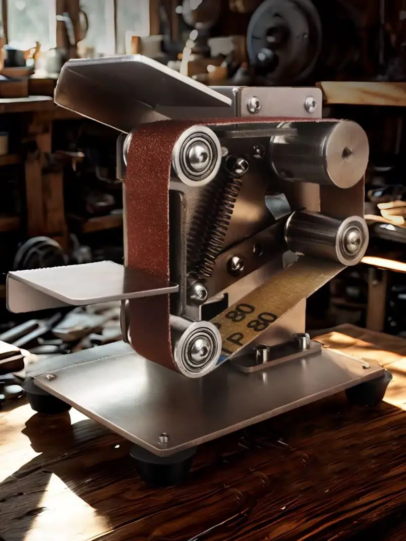 220V Mini Belt Sander Grinder DIY Electrical Band Grinding Machine Sharpening Tool for Polishing Belt Grinder Machine