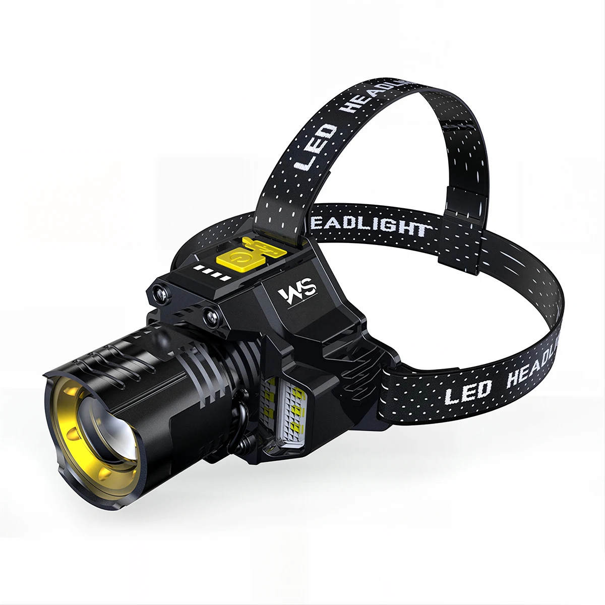 LED Headlamp Zoomable Motion Sensor Rechargeable 5 Mode COB Floodlight 180° Rotatable Waterproof Head Flashlight Fishing Camping
