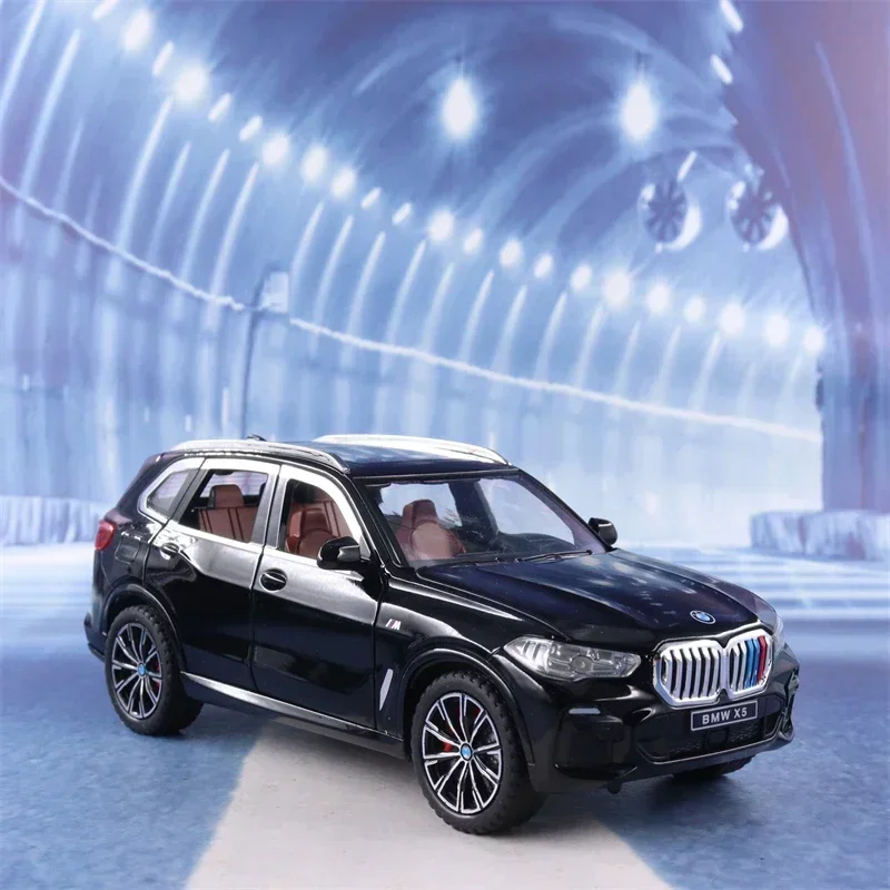 1:24 BMW X5 High Simulation Diecast Metal Alloy Model car Sound Light Pull Back Collection Kids Toy Gifts A490