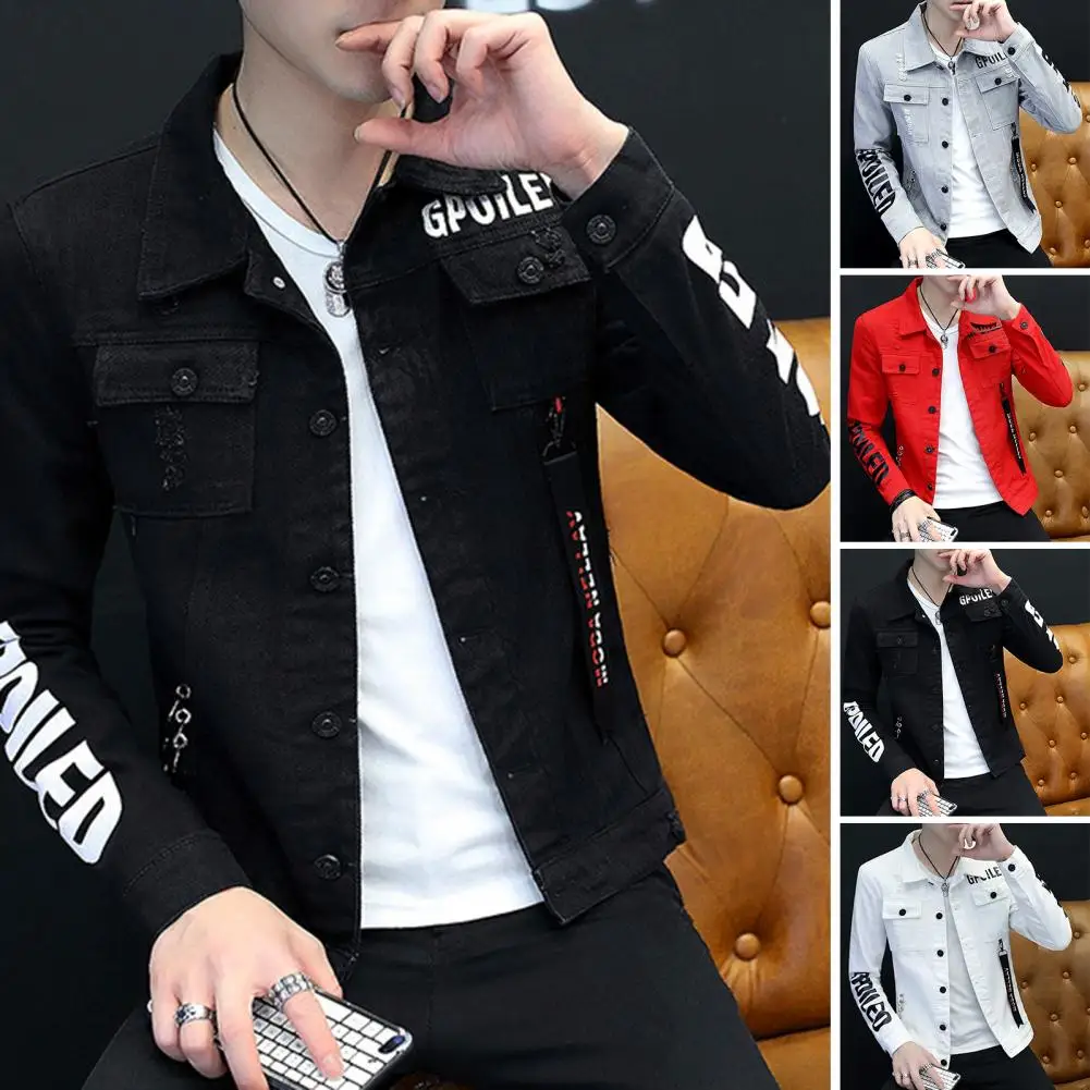 Spring And Autumn Jeans Coat Men\'s Korean-style Fashion Students Handsome Versatile Jacket MEN\'S Wear Summer Men\'s Denim Jacket