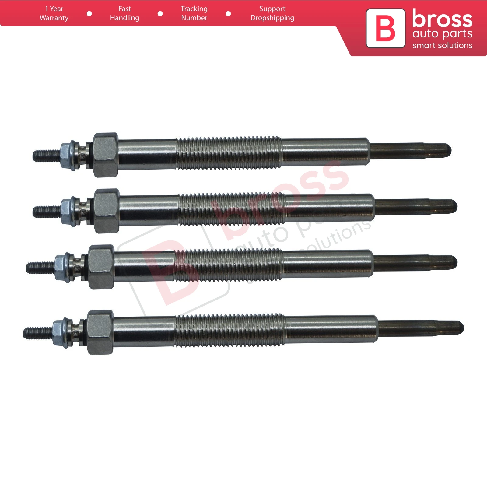 Bross BGP82-1 4 Pieces Heater Glow Plug 23 Volt ME017009, ME017010, ME017013, GJ54MI, Y274R fo rMitsubishi  Canter Rosa 4D30