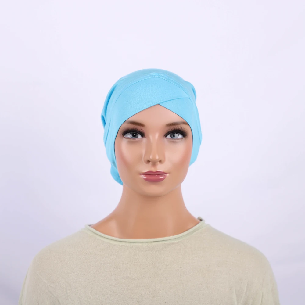 RIMAIRE Hijab musulmano modale di colore puro per le donne cappello Hijab a secchiello quadrato cappello interno in cotone istantaneo Hijab elastico e confortevole