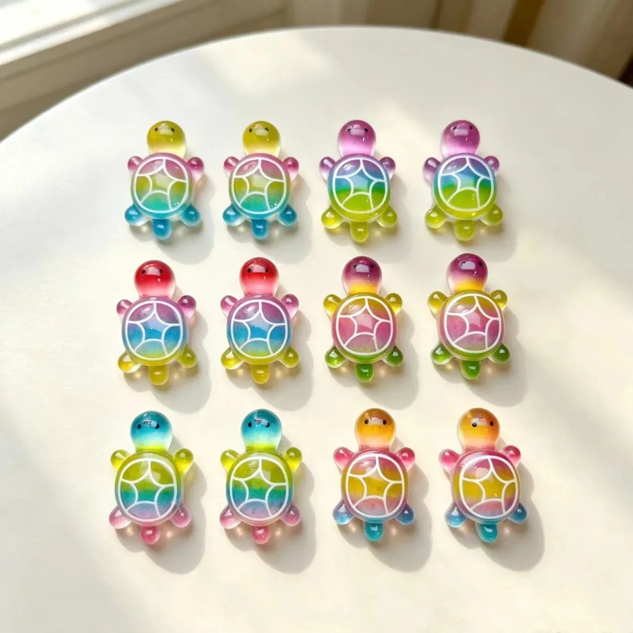 10-100pcs 2.6cm Mini Resin Colorful Turtles Figurines Multi-Function Turtle Miniatures for Micro Landscape DIY Fairy Garden Deco