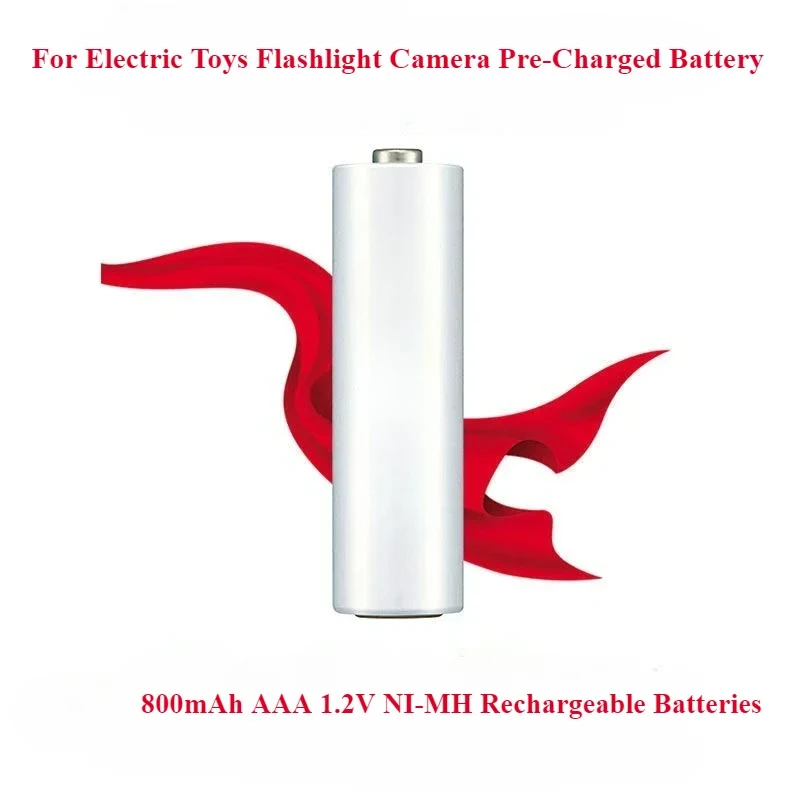 For Electric Toys Flashlight Camera Pre-Charged Battery 800mAh AAA 1.2V NI-MH Rechargeable Batteries