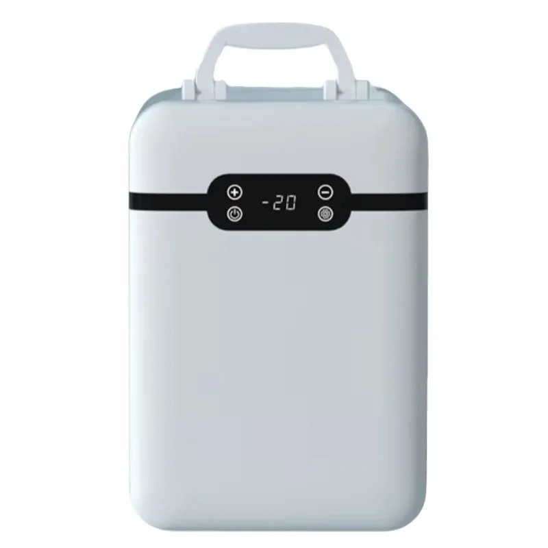 Portable Fridge 22L Compressor Cooling mini fridge 17L cold tank and 5L cool tank temp can be adjusted  table small Fridge