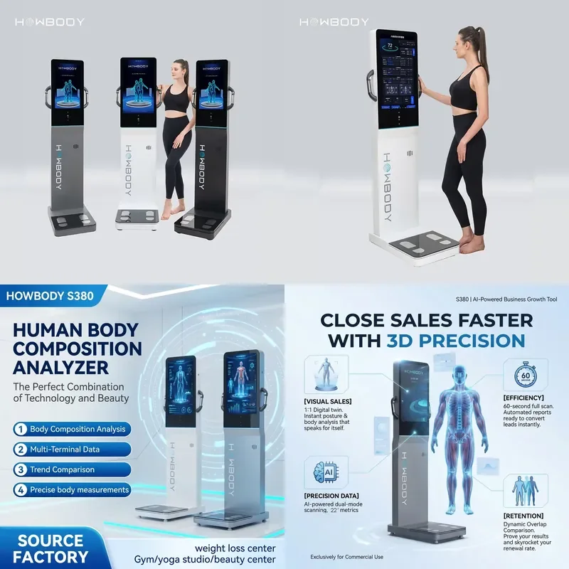 for HOWBODY Body Fat Scanner Body Composition Analyzer Gym Scale Smart Digital Weight Measurement Device Health Monitor