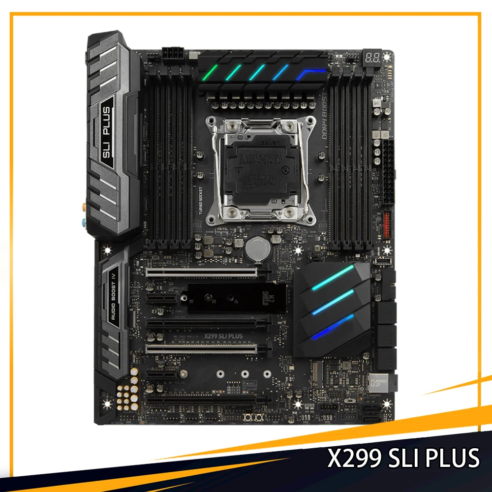 

Материнская плата X299 SLI PLUS LGA 2066 DDR4 SATA3*8 M.2*2 U.2 256G ATX X299