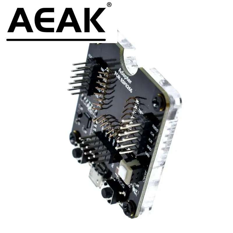 AEAK ESP8266 Test Board Burn Fixture Support Module ESP-12E ESP-12F ESP-07 Integrated Circuits Internet of Things