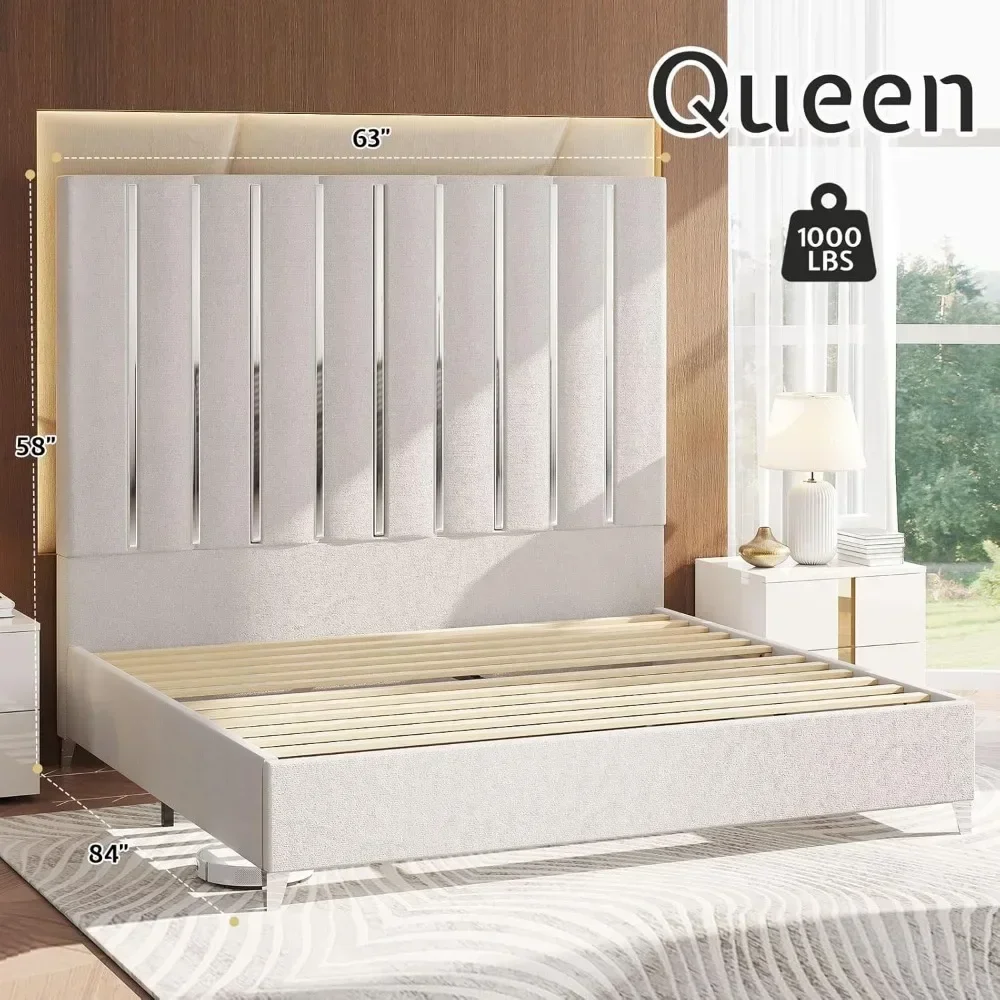 Queen Bed Frame with 58