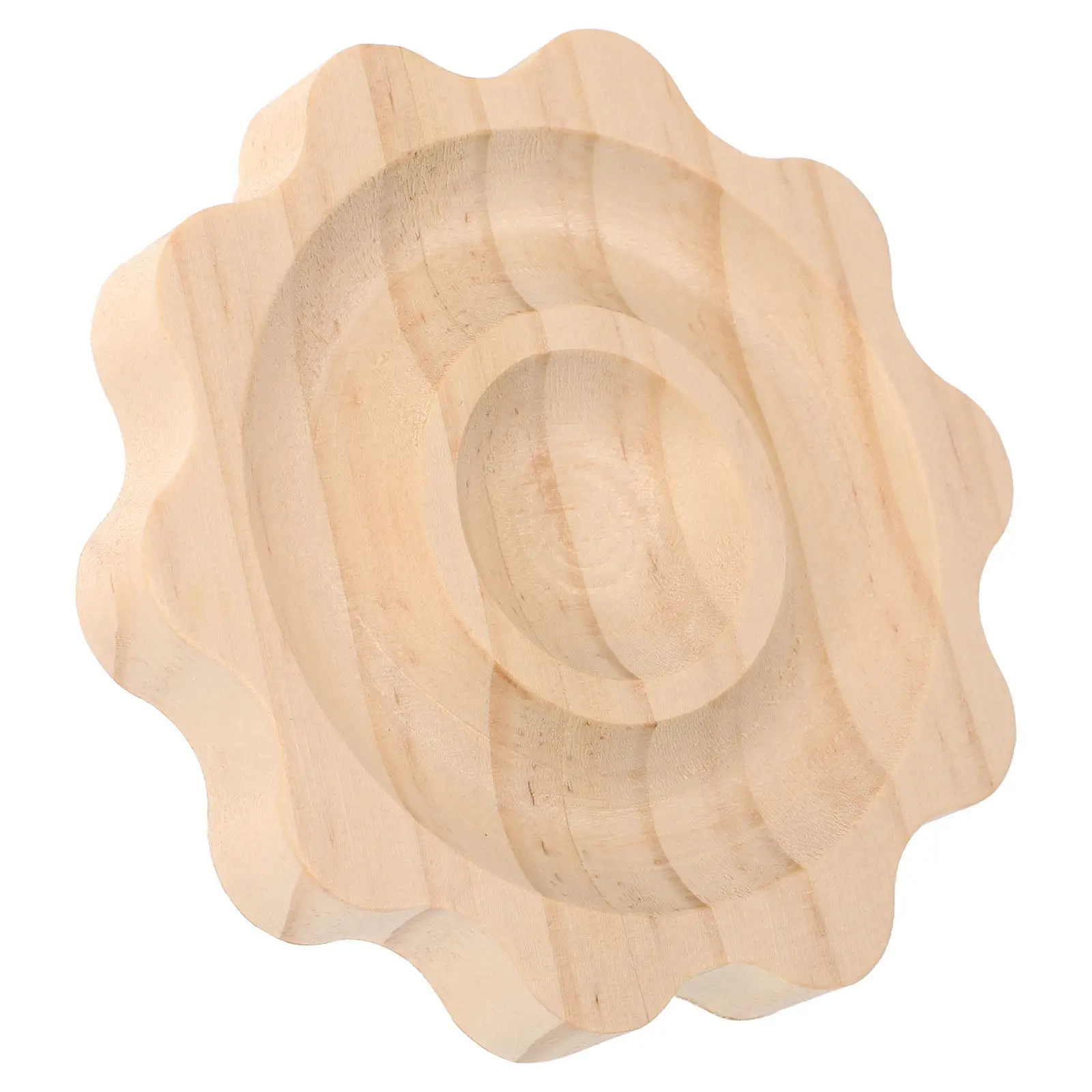 Premium Wooden Beading Tray Jewelry Organizer Bracelet Display Plate Bangle Tray for Crafting Desk Decor Flower Style Grooved