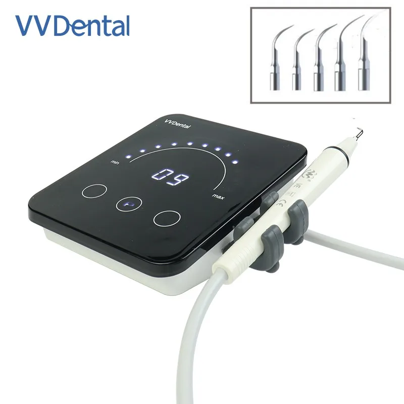 

VV Dental Ultrasonic Scaler With 5 Tips for Remove Calculus and Stain Easy to Operate fit for EMS/Woodpecker Handpiece and Tip