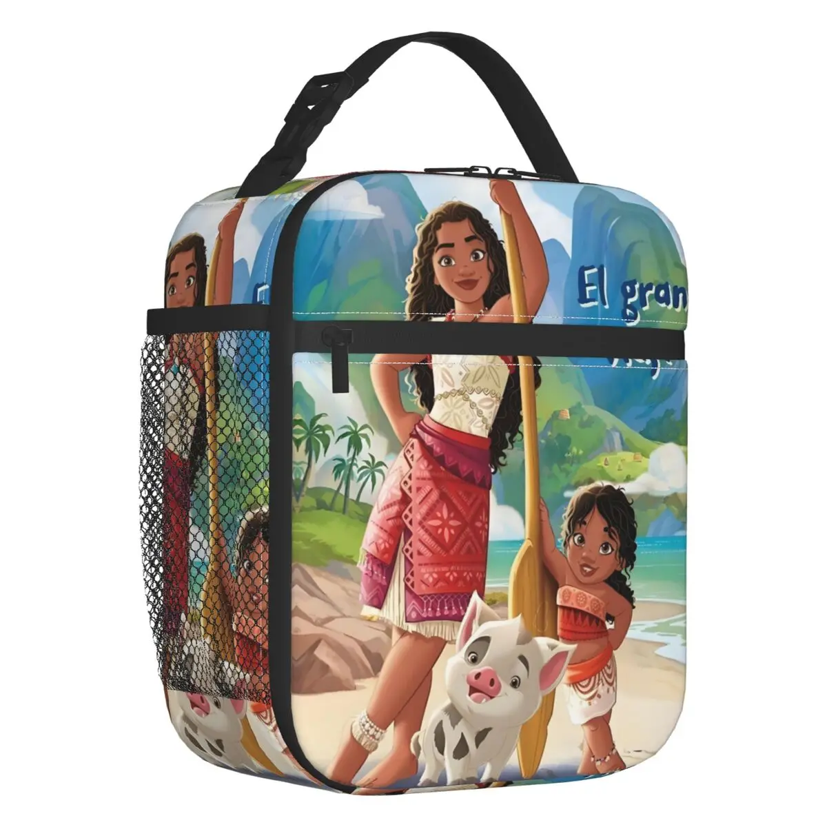 

Custom Moana Lunch Bag Cooler Warm Cartoon Printed The Girl Of The Sea Insulated Lunch Box for Kids School Children