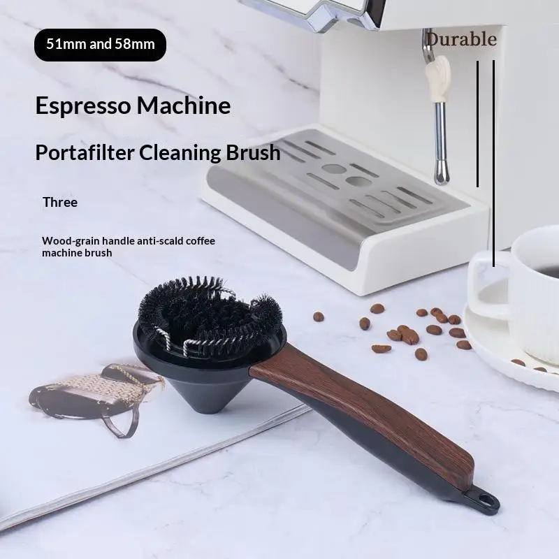 Coffee Machine Brush Cleaner Removable Coffee Maker Espresso Group Head Cleaning Round Brushes Cleaning Tool