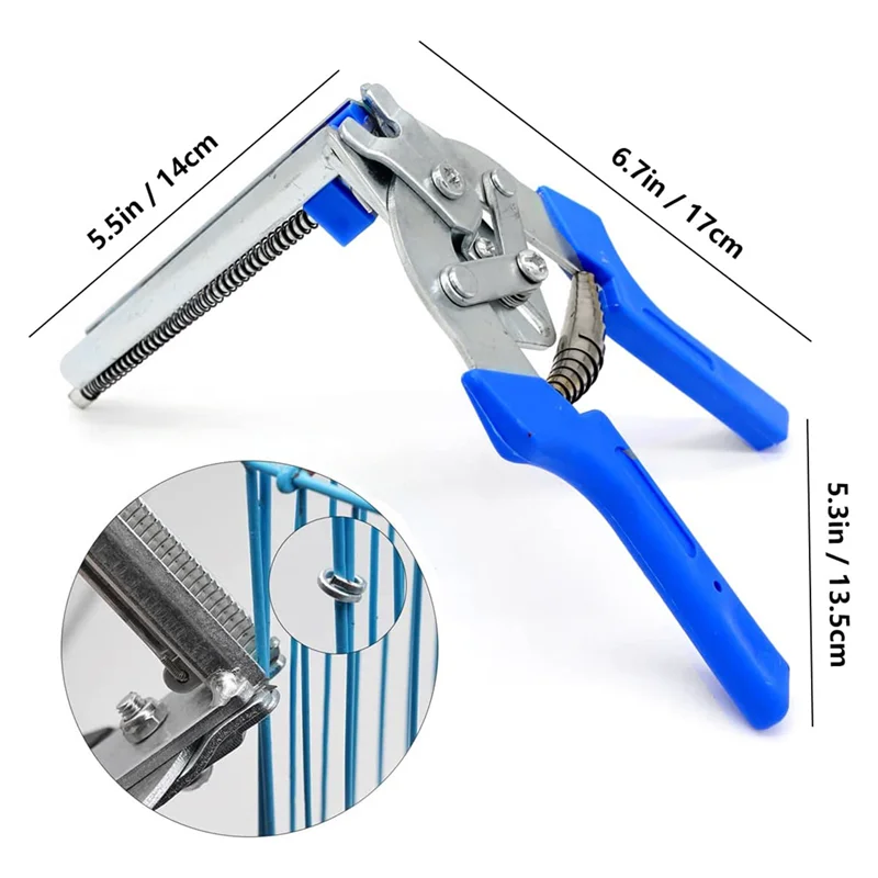 مجموعة كماشة حلقة أظافر من النوع M مع 2400 قطعة مقاطع M لتثبيت السياج وتركيب المفروشات وأقفاص الحيوانات-BAAQ