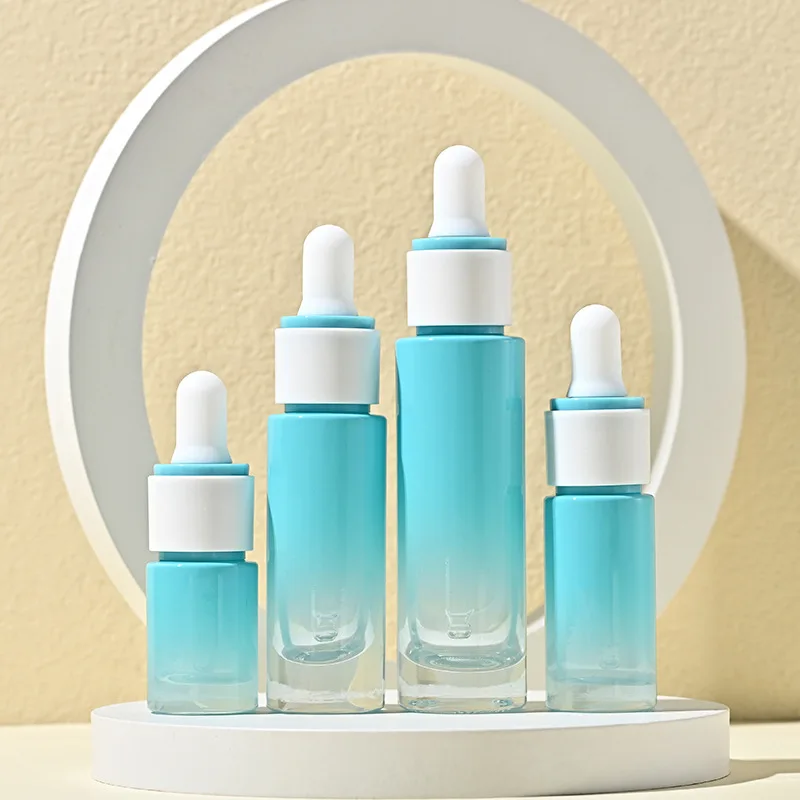 5ml 30ml Double-Layer Ring Drop Applicator Bottle Gradient Essence Liquid Travel Sub-Packaging Essential Oil Bottle 15ml 18ml