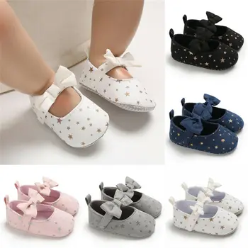 Kleinkind Mädchen Krippe Schuhe Neugeborenen Baby Mädchen Jungen Bowknot Weiche Sohle Dot Print Beiläufige Schuhe Baby Schuhe Mädchen Infant Schuhe