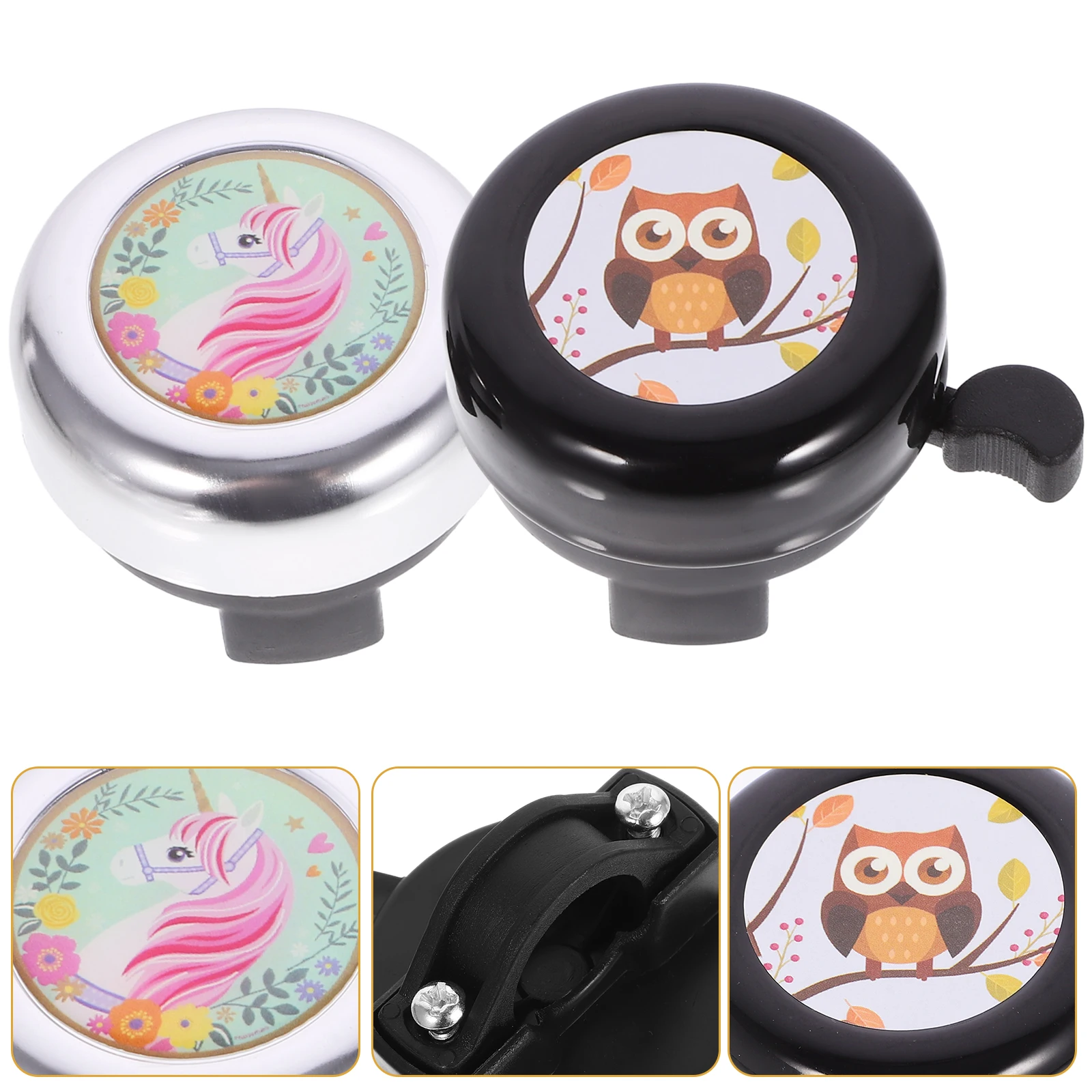 

2pcs for Kids Cartoon Bicycle Bell Cartoon Bicycle Bells Loud Sound Plastic Durable Safe Kid Bike Bell Kids Bike Accessories