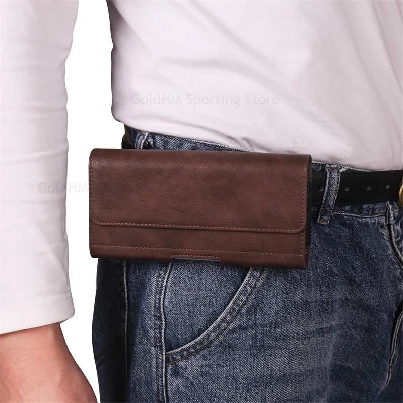 

For iPhone 17E 16 15 Pro Max Leather Case Waist Phone Pouch For Apple 16E 15 Plus 17 Air 14 Pro Max Magnet Bag Phone Belt Cover