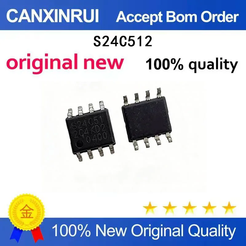 

(5-100 Pieces) Brand new original S24C512 S24C51 SOP8 spot chip IC