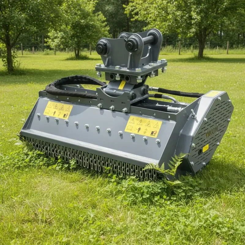 WIGON Self Propelled Cordless Hydraulic Cylinder Blade Flail Grass Lawn Mower Mulcher 1 Year Warranty Excavator