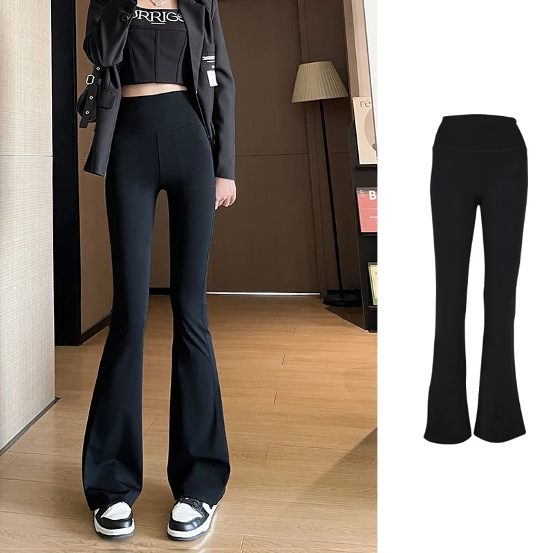 

Women's Wide-Legged Flared Trousers 2025 New Arrival High-Waisted, Buttock-Lifting, Fleece-Lined Slimming Yoga Flared Trousers